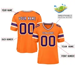 Orange Classic Authentic Football Jersey 2