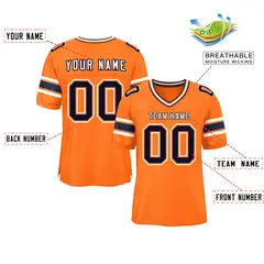 Orange Classic Authentic Football Jersey 2