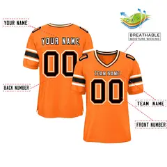 Orange Classic Authentic Football Jersey 2