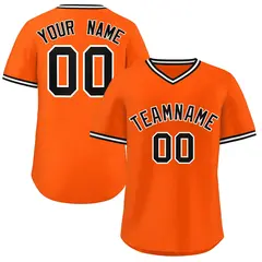 Orange Classic Authentic Pullover Baseball Jersey