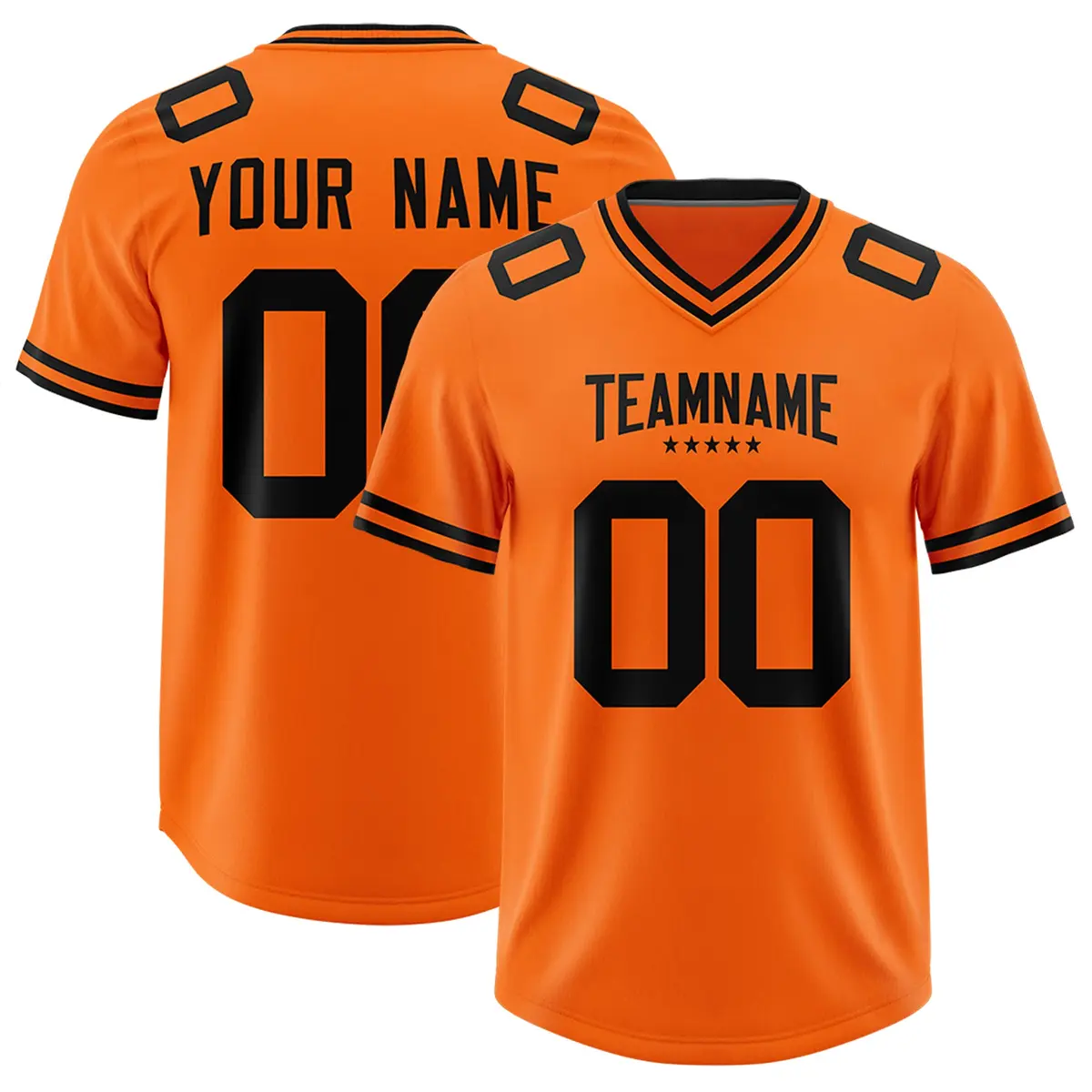 Orange Classic Style American Football Jersey