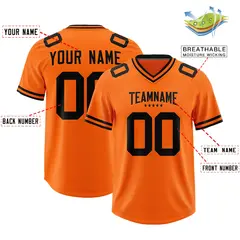 Orange Classic Style American Football Jersey 2