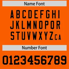 Orange Classic Style American Football Jersey 4