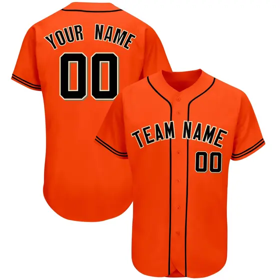 Orange Classic Style Authentic Baseball Jersey