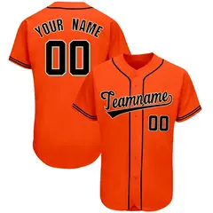 Orange Classic Style Authentic Baseball Jersey 1