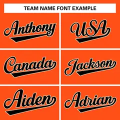 Orange Classic Style Authentic Baseball Jersey 4