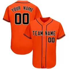 Orange Classic Style Authentic Baseball Jersey 1