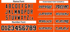 Orange Classic V-Neck Pullover Baseball Jersey 3