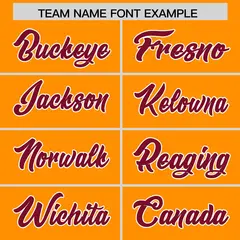 Orange Crimson and White Side Stripe Football Jersey 3