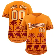 Orange Crimson Graffiti Bossinia Style Baseball Jersey