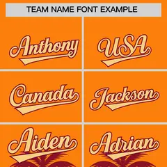 Orange Crimson Graffiti Bossinia Style Baseball Jersey 3