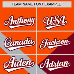 Orange Crimson Raglan Varsity Full-Snap Letterman Baseball Jacket 3