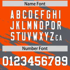Orange Dark Gray Scratch Pattern Authentic Football Jersey 4