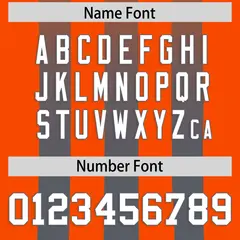 Orange Dark Gray Vertical Fine Stripe Gradient Football Jersey 4