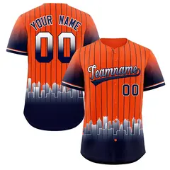 Orange Detroit City Silhouette Authentic Baseball Jersey
