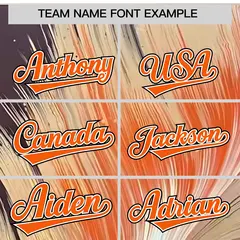 Orange Feather Fluid Pattern Full-Snap Varsity Letterman Jacket 3