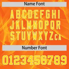 Orange Fumes Graffiti Pattern Authentic Baseball Jersey 4