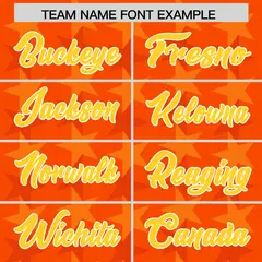Orange Gold All Star Graffiti Pattern Football Jersey 3