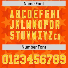 Orange Gold All Star Graffiti Pattern Football Jersey 4