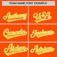 Orange Gold Classic Authentic Baseball Jersey 3