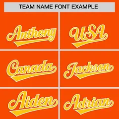 Orange Gold Classic Authentic Baseball Jersey 3