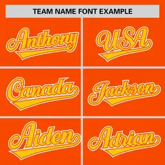 Orange Gold Classic Sleeveless Baseball Jersey 3