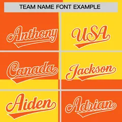 Orange Gold Color Block Varsity Letterman Jacket Hoodie 5