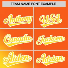Orange Gold Diagonal Stripe Gradient Fashion Baseball Jersey 3