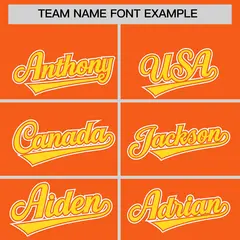 Orange Gold Edge Color Block Authentic Baseball Jersey 3