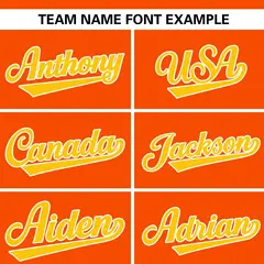 Orange Gold Flame Graffiti Authentic Baseball Jersey 3