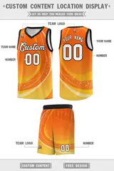 Orange Gold Galaxy Graffiti Pattern Basketball Jersey 2