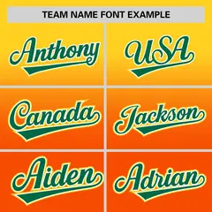 Orange Gold Gradient Authentic Baseball Jersey 3
