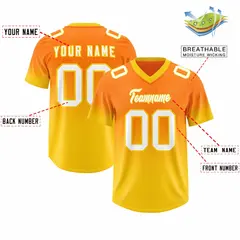 Orange Gold Gradient Authentic Outdoor Football Jersey 2