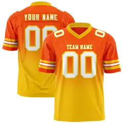 Orange Gold Gradient Outdoor Flag Football Jersey