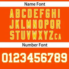 Orange Gold Gradient Side Star Pattern Baseball Jersey 4