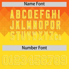 Orange Gold Grid Blur Pattern Baseball Jersey 4