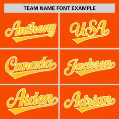 Orange Gold Horizontal Stripe Pullover Baseball Jersey 3