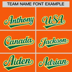 Orange Gold Kelly Green Flag Lace Sleeve Baseball Jersey 3
