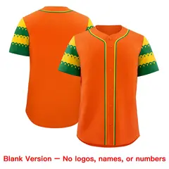 Orange Gold Kelly Green Flag Lace Sleeve Baseball Jersey 7