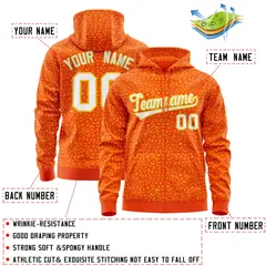 Orange Gold Leopard Print Varsity Letterman Jacket Hoodie 4
