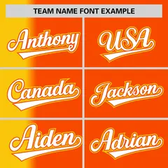 Orange Gold Pinstripe Gradient Baseball Jersey 3