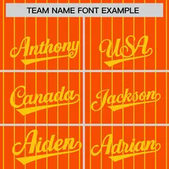 Orange Gold Pinstripe Raglan Varsity Letterman Baseball Jacket 3