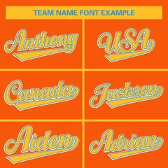 Orange Gold Raglan Full-Snap Varsity Letterman Jacket 5