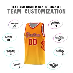 Orange Gold-Red Flame Gradient Basketball Jersey 4