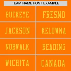 Orange Gold Sequin Lettering Breathable Football Jersey 3