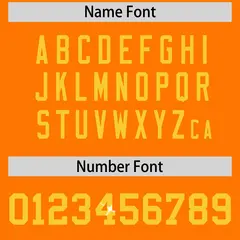 Orange Gold Sequin Lettering Breathable Football Jersey 4