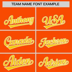 Orange Gold Shoulder Color Block Varsity Letterman Jacket Hoodie 5