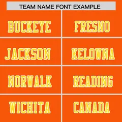 Orange Gold Shoulder Cut Two-Tone Flag Football Jersey 3