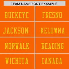 Orange Gold Shoulder Star Pattern Flag Football Jersey 3