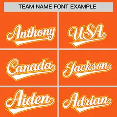 Orange Gold Side Flame Outline Basketball Jersey 3